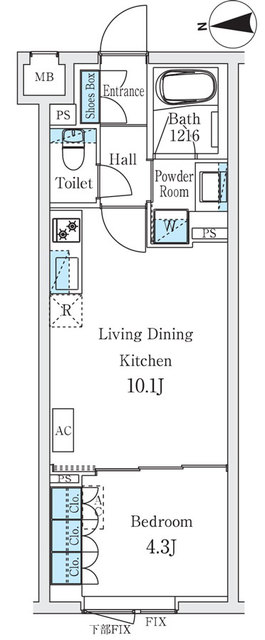 ＳＴＡＮＤＺ柿の木坂 306号室の間取り図